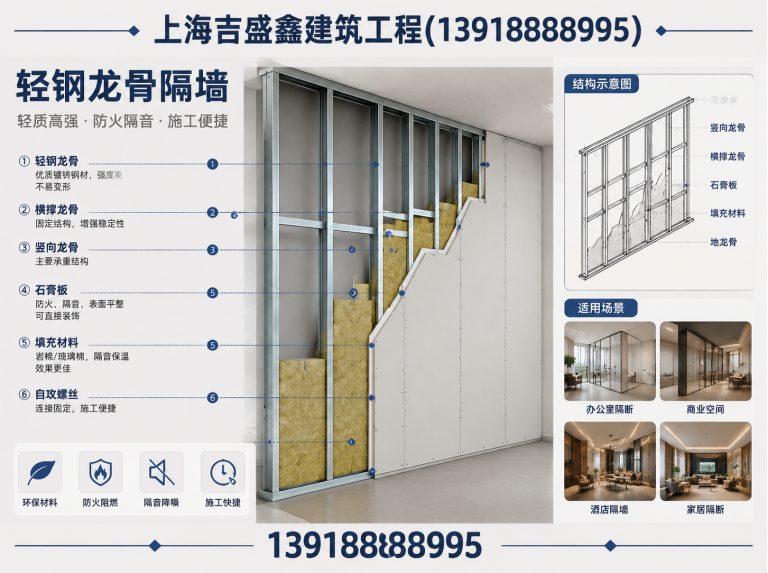 金山区上海隔墙施工展示图